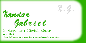 nandor gabriel business card